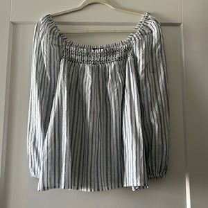 Blue & White Banana Republic Factory Blouse